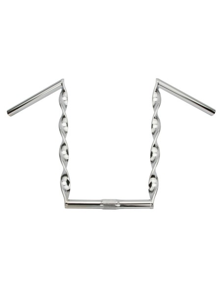 Flat Twisted Handlebar 15 25.4mm Chrome.
